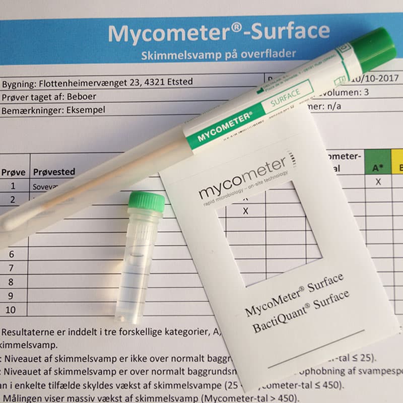 Mycometer-Surface test. Det mest exakta testet på mängden mögel